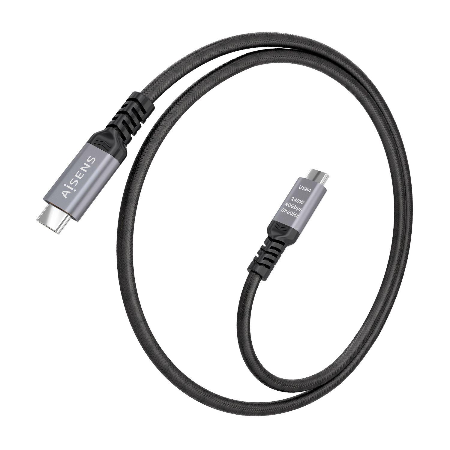 Cabo USB-C AISENS A156-0994 (1 m - USB C - Preto) — miniatura 2