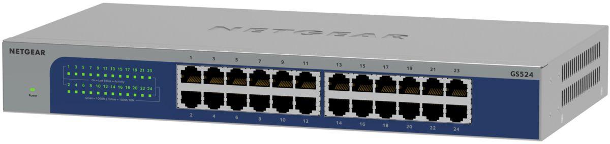 Switch NETGEAR GS524-300EUS (Gigabit Ethernet - 48 Gbit/s - Cinzento)