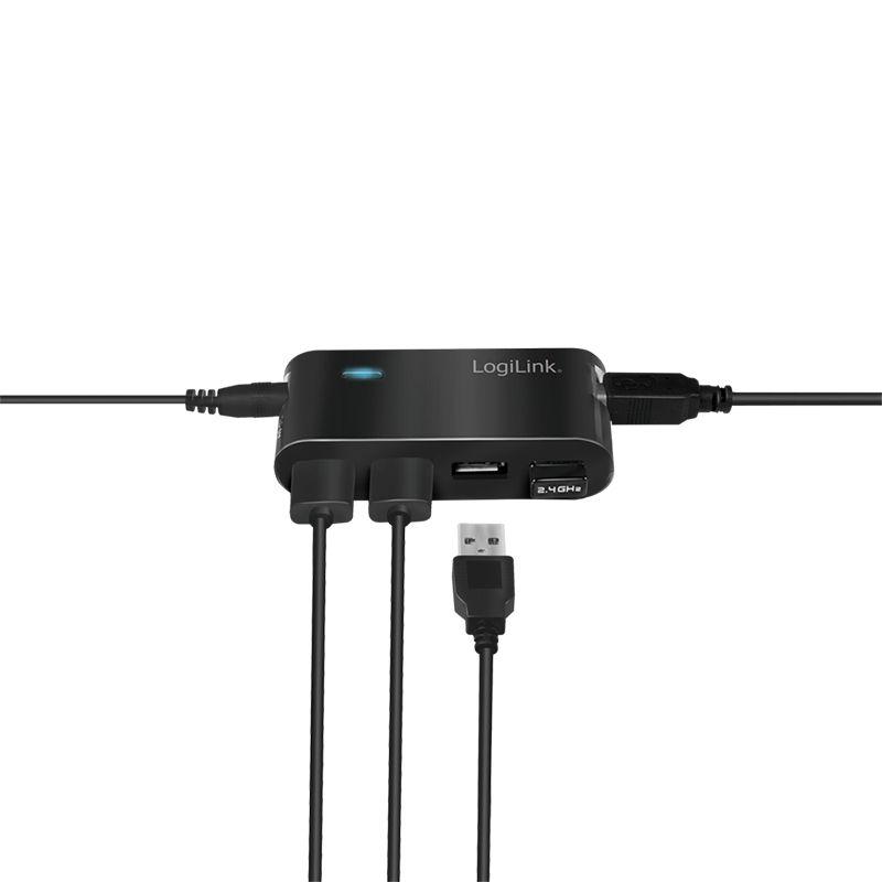 Hub USB LOGILINK UA0085 (USB 2.0 Type-A - Preto) — miniatura 3
