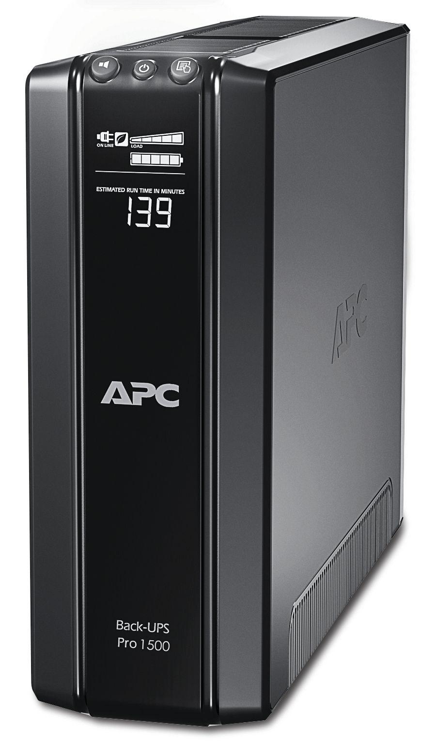 UPS APC Back-UPS Pro BR1500GI (USB; telefone RJ-11 - Preto)