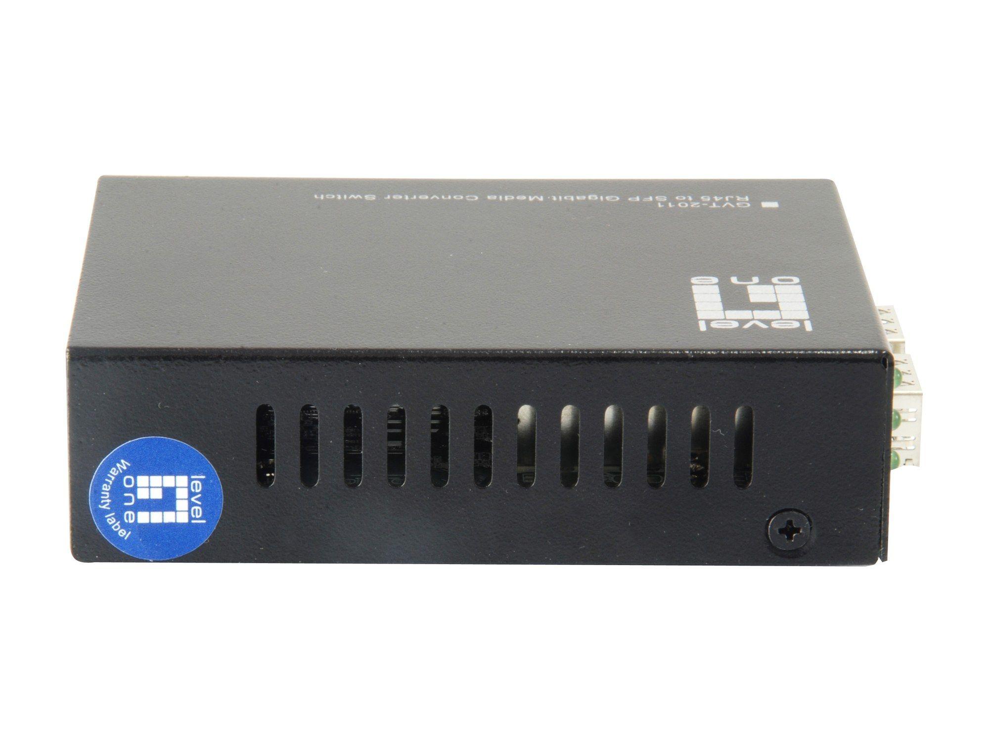 Conversor de Media LEVELONE GVT-2011 (Gigabit Ethernet - 10, 100, 1000 Mbit/s - 1000 Mbit/s - Cinzento) — miniatura 4