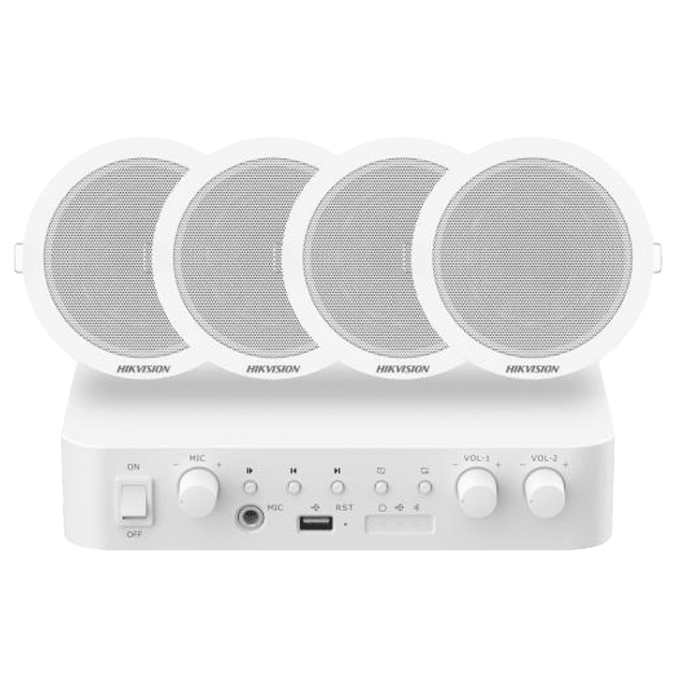 Kit de Áudio HIKVISION DS-QAE0KA60206-4 (60 W)