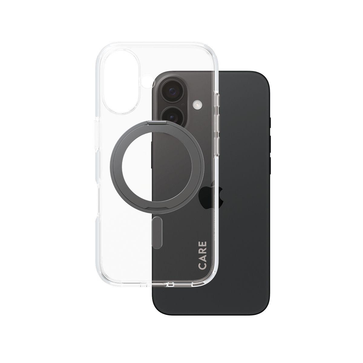 Capa PANZERGLASS CARE Case Feature Black Kickstand MagSAFE iPhone 16 (Apple iPhone 16 - Apple - Preto)