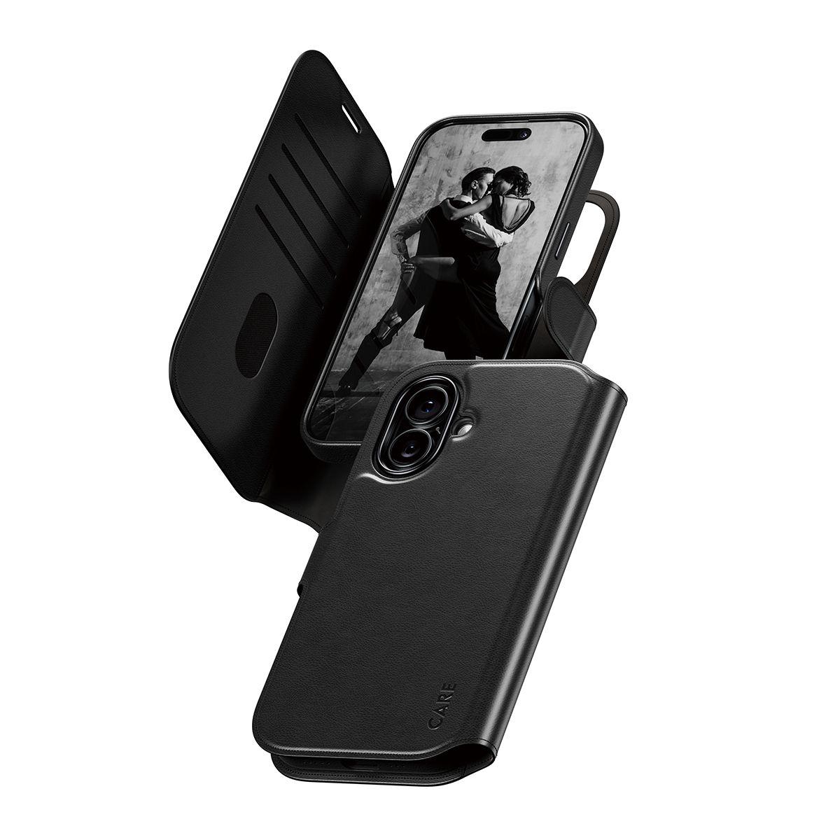 Capa Carteira PANZERGLASS CARE Tango 2-in-1 Wallet MagSafe para iPhone 17 (Apple iPhone 17 - Apple - Policarbonato - Preto)