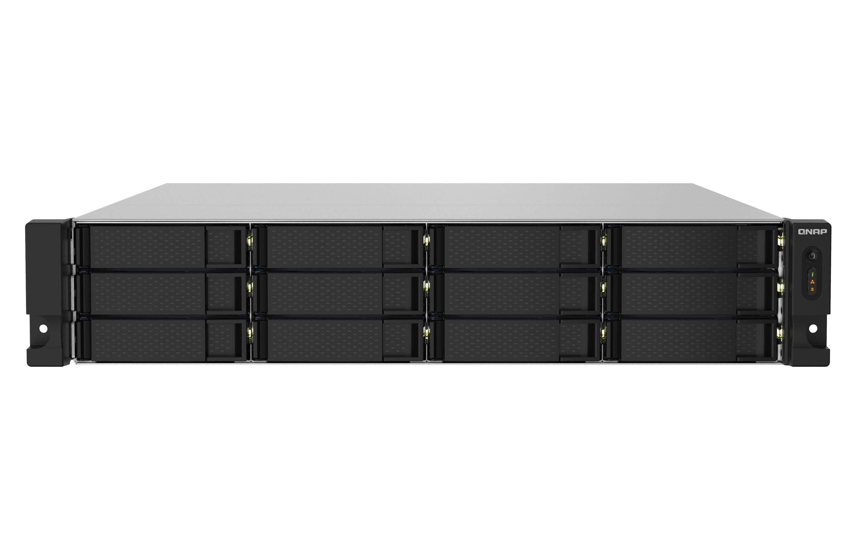 NAS QNAP TS-1232PXU-RP-4G (Serial ATA II, Serial ATA III - 4 GB - 12 baias - Preto)