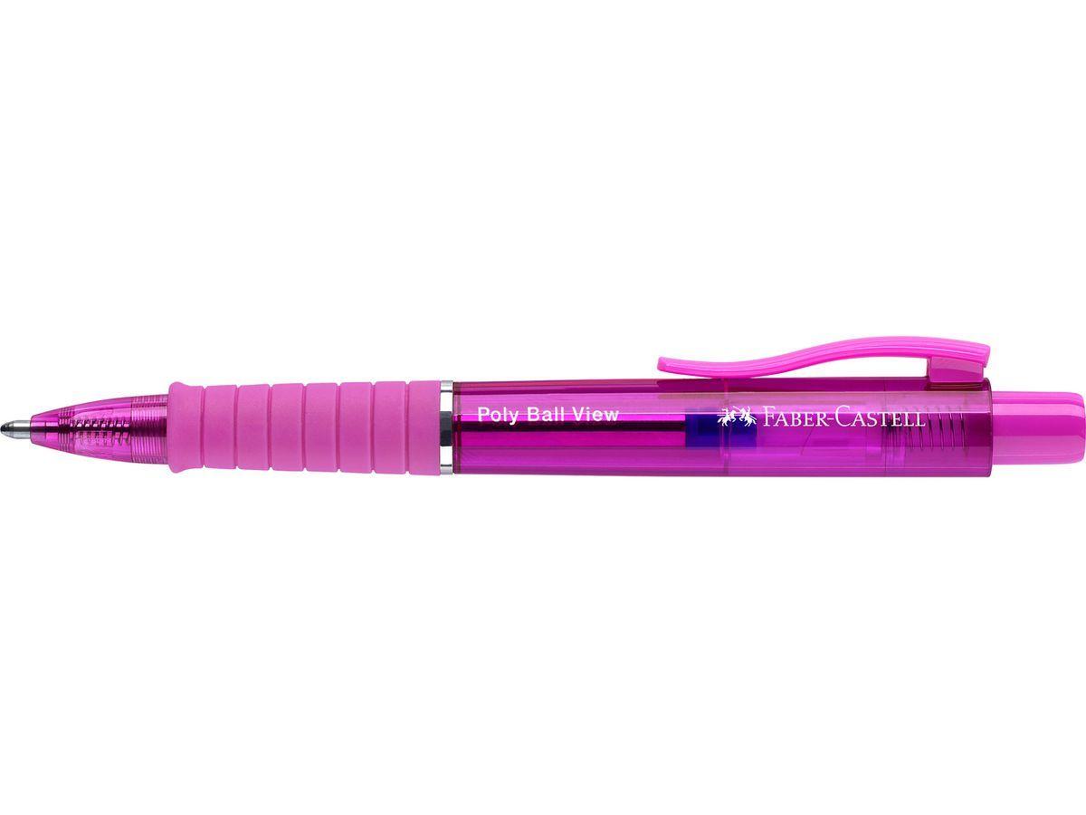Caneta Esferográfica FABER-CASTELL Poly Ball View 145768 (Fúcsia Elétrico) — miniatura 2