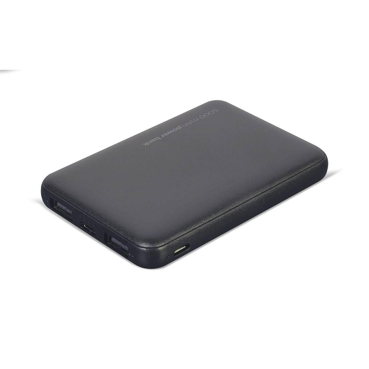 Bateria Externa GEMBIRD PB05-02 (5000 mAh - Micro-USB e USB Tipo-C - Preto) — miniatura 3