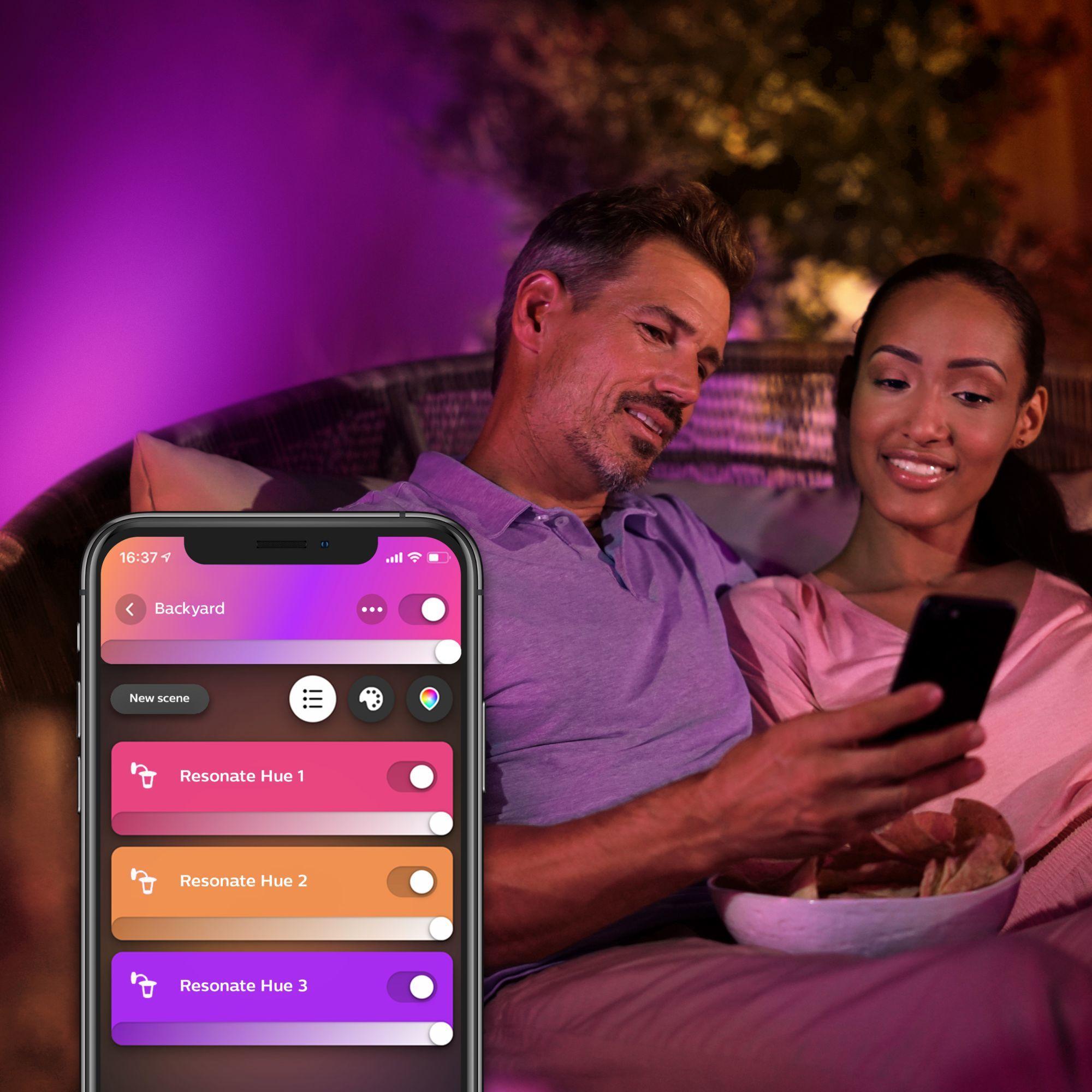Candeeiro de Parede Exterior PHILIPS Hue Resonate (Aço inoxidável - Aço inoxidável) — miniatura 9
