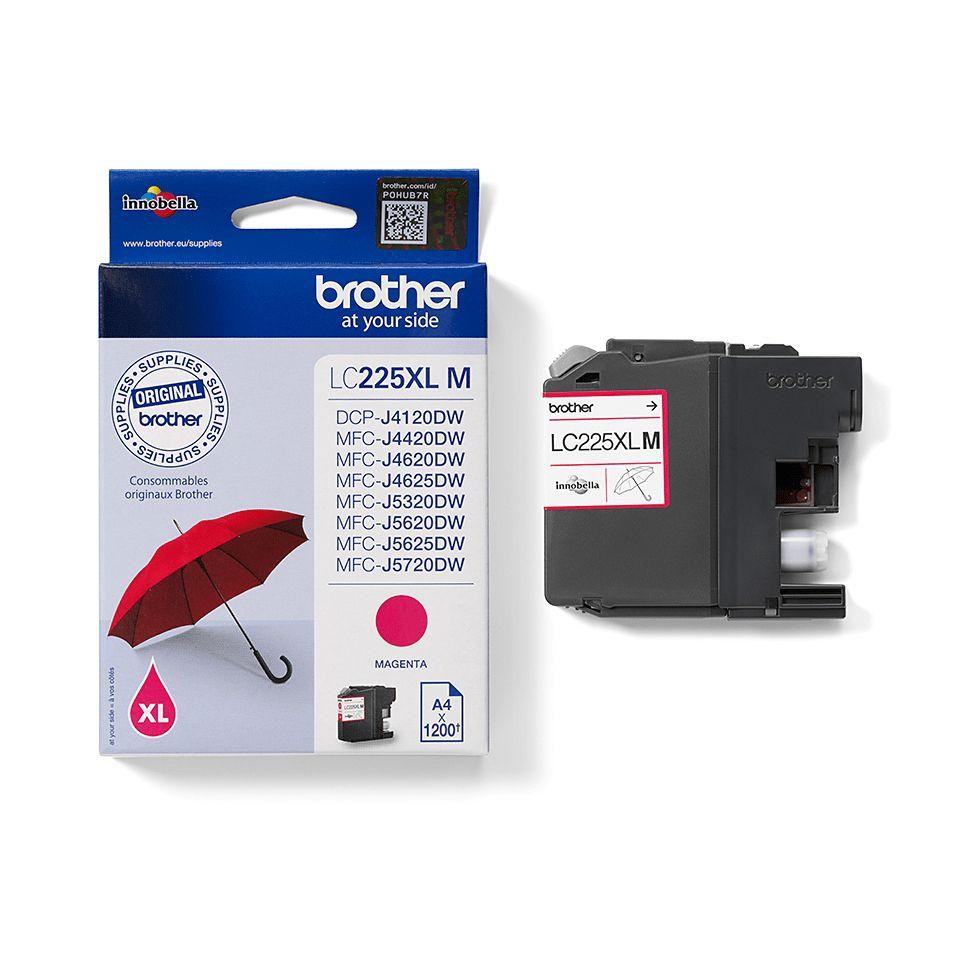 Tinteiro BROTHER LC-225XLM (1200 páginas - Magenta), miniatura 3