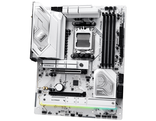 Motherboard ASROCK X870 Steel Legend WiFi (AM5 - AMD Ryzen 7, AMD Ryzen 9 - ATX - Branco)
