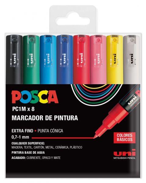 Marcadores de Pintura POSCA PC-1M/8C (Cores Sortidas)
