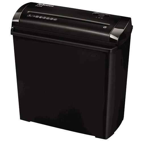 Destruidora de Papel FELLOWES P-25S (5 Folhas - Corte em Tiras 7 mm - Preto e Cinzento)