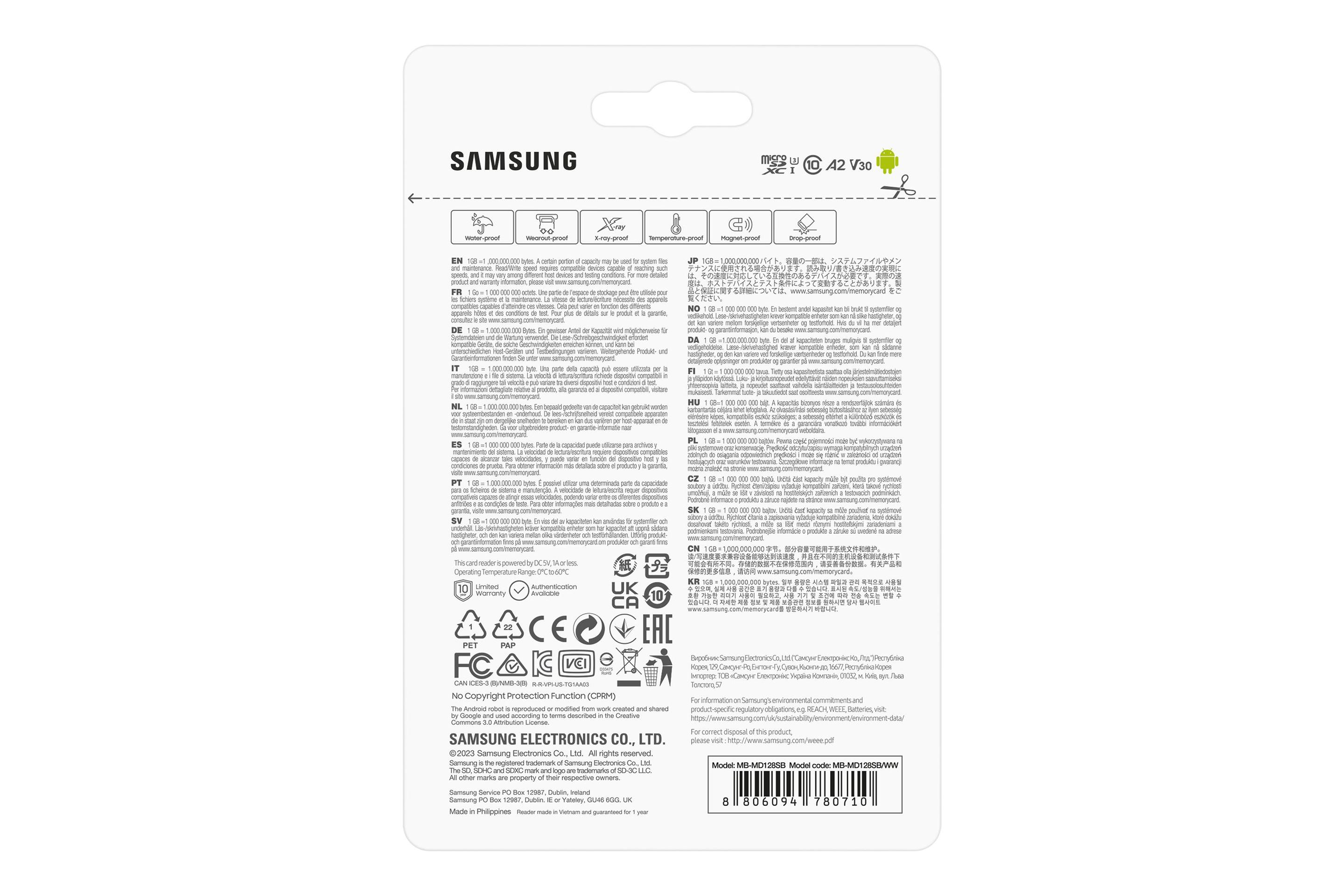 Cartão de Memória SAMSUNG PRO Plus (128GB - Classe 10 - 180 MB/s - Azul), miniatura 4