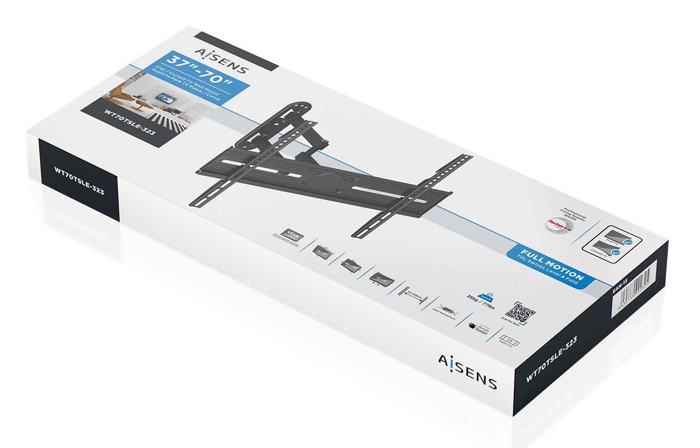 Suporte de Parede TV AISENS WT70TSLE-323 (37-70" - 35 kg - Preto), miniatura 6