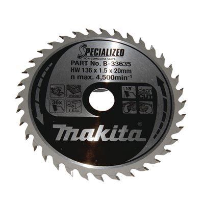 Lâmina para Serra Circular MAKITA B-33635 (Liga TCT - 136 mm), miniatura 2