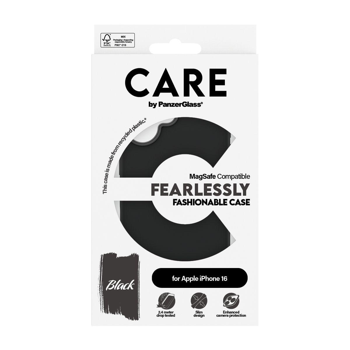 Capa PANZERGLASS CARE Case Fashion MagSafe iPhone 16 (Apple - Preto), miniatura 3