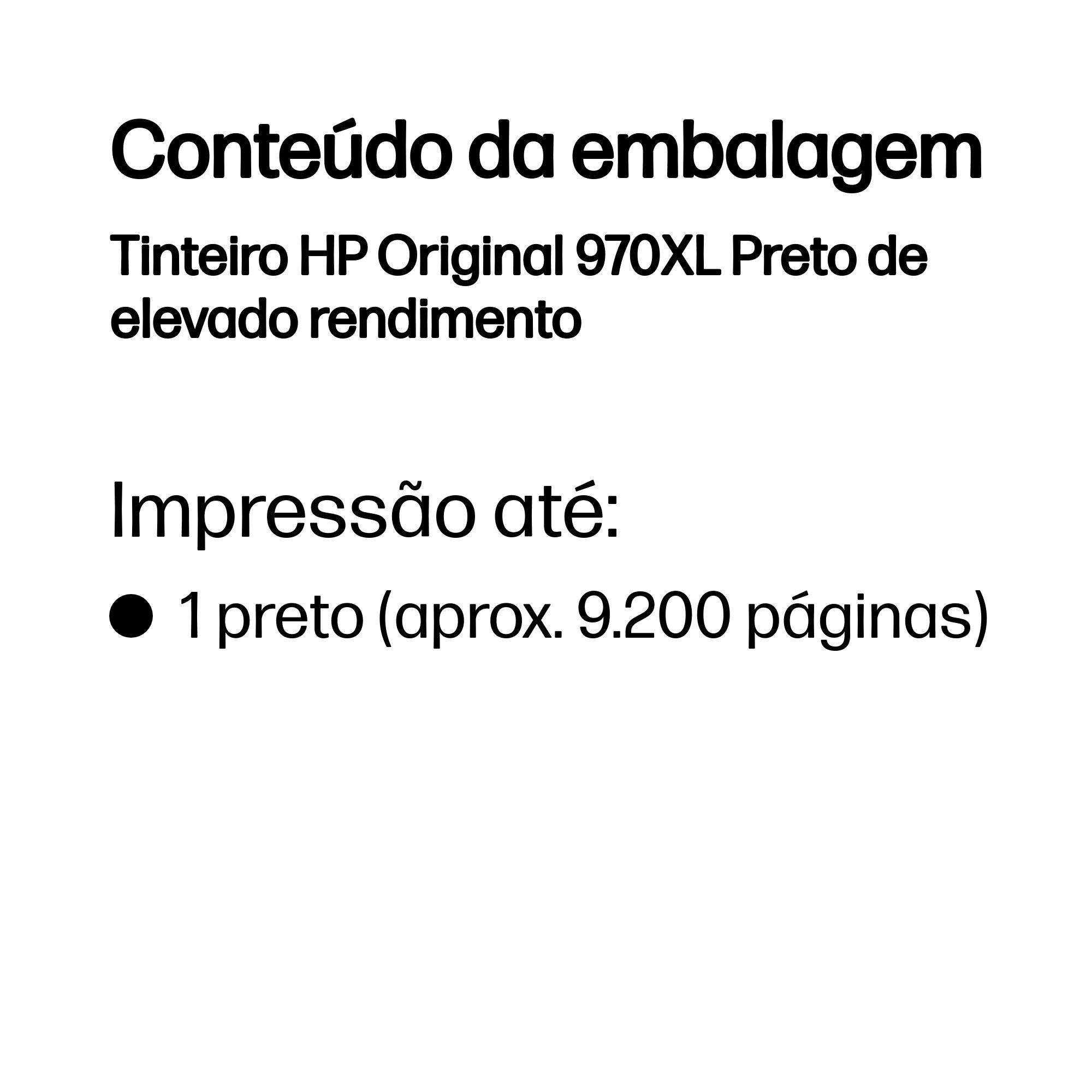 Tinteiro HP 970XL (9 200 páginas - Preto), miniatura 3
