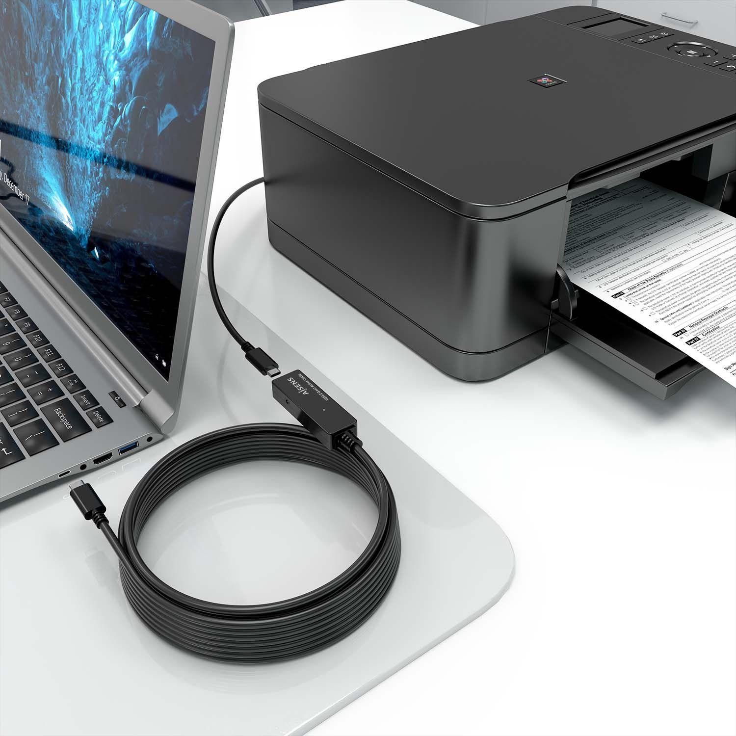 Cabo de Extensão AISENS A107-0869 (5 m - USB C - Preto), miniatura 5