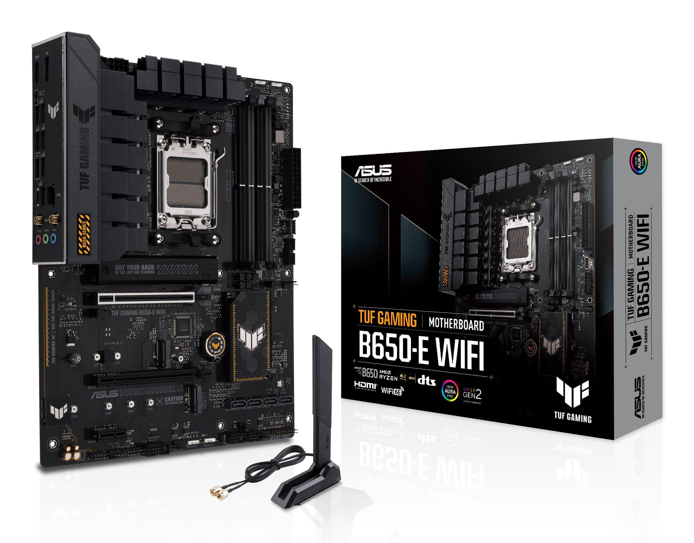Motherboard ASUS TUF GAMING B650-E WIFI (AM5 - ATX - Duplo canal - Preto)
