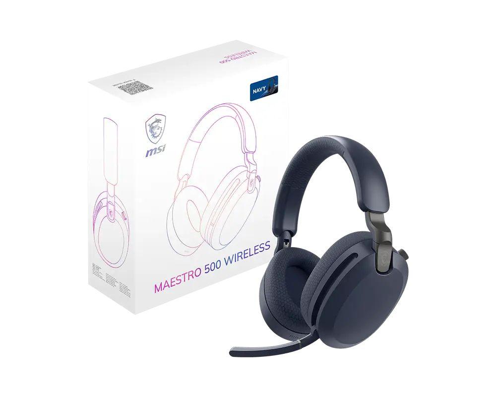 Headset Gaming MSI MAESTRO 500 Wireless (Binaural - Sem fios - Supra-aural - Azul)
