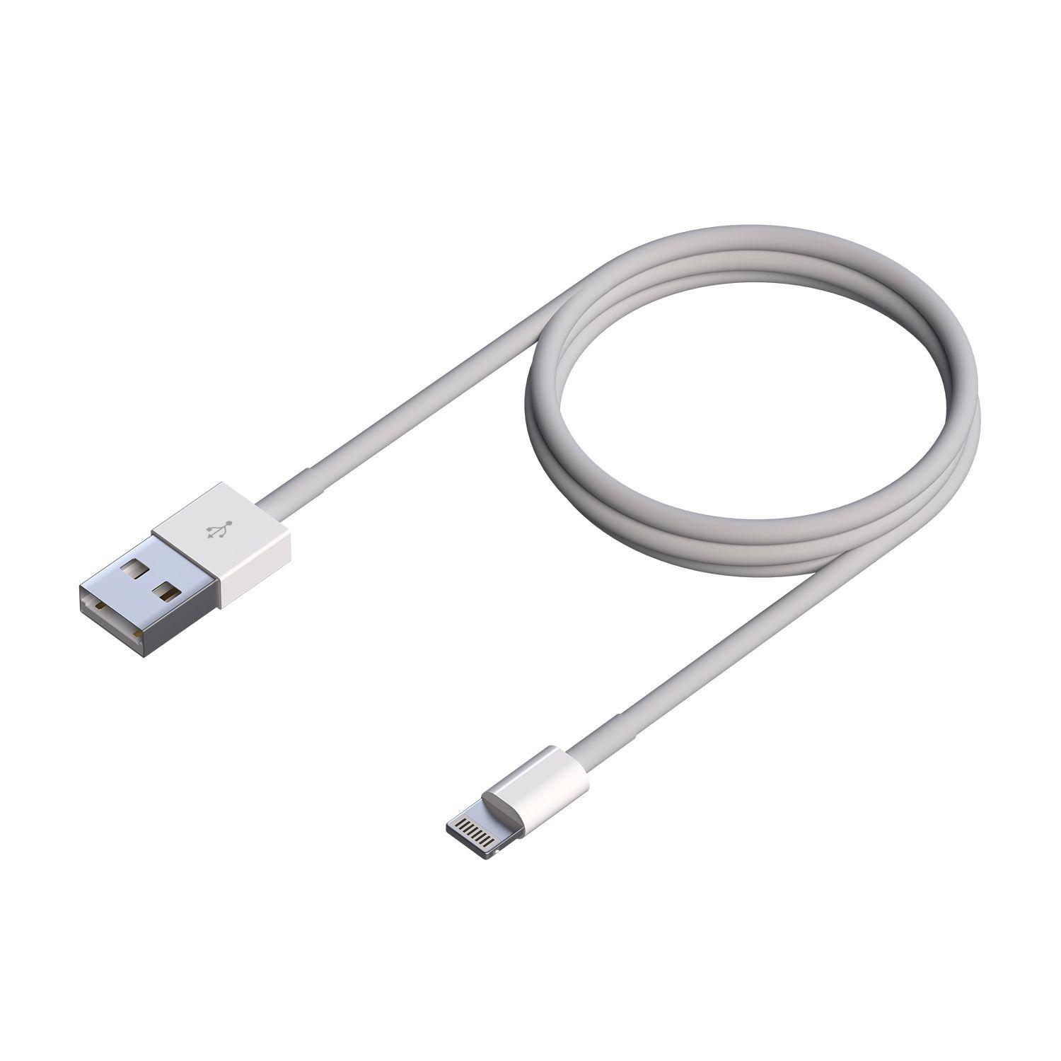 Cabo Lightning AISENS A102-0542 (0,5 m - USB A - Branco) — miniatura 2
