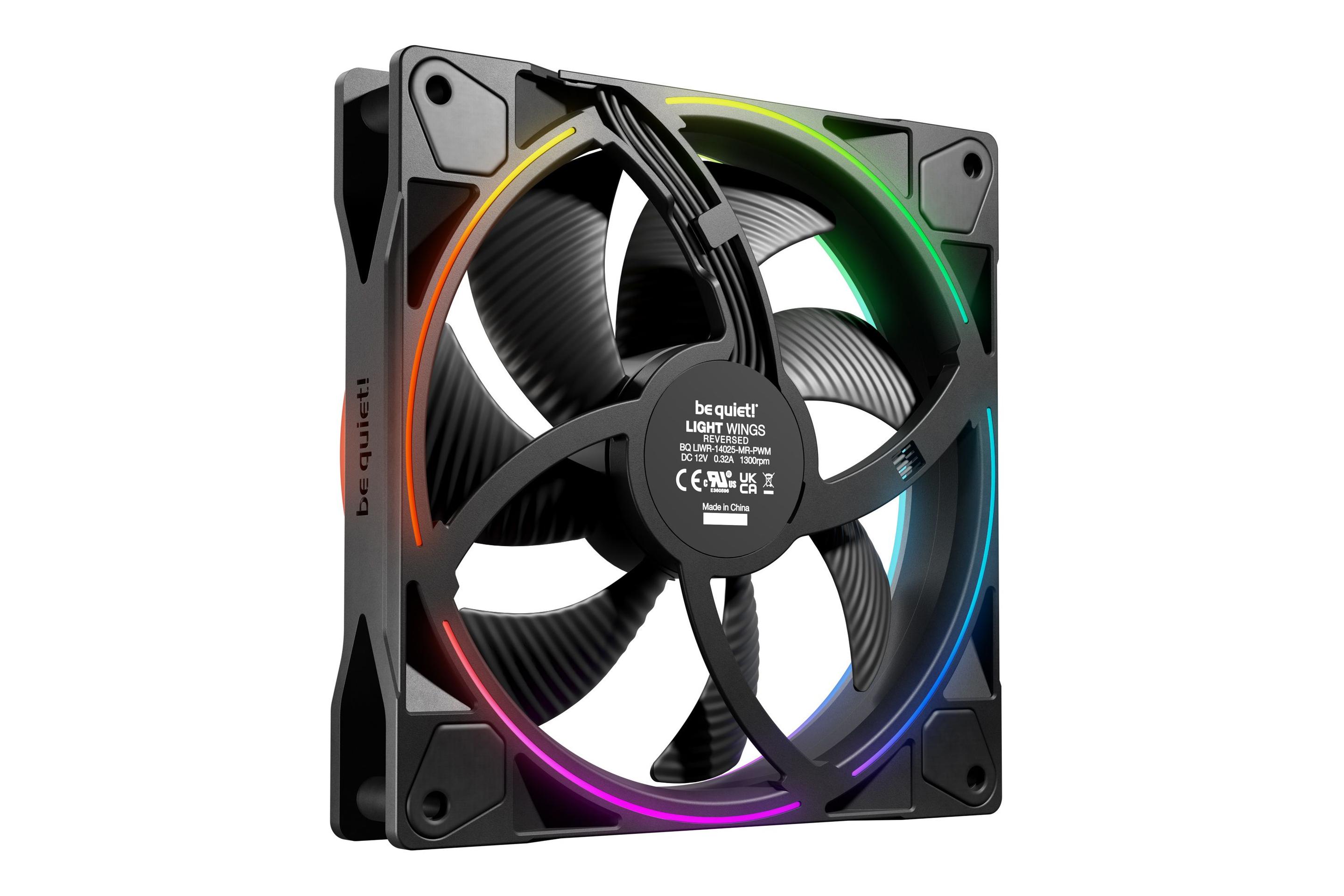 Ventoinha para Caixa de PC BE QUIET! Light Wings PWM Reverse BL134 (3,8 W - Preto), miniatura 4