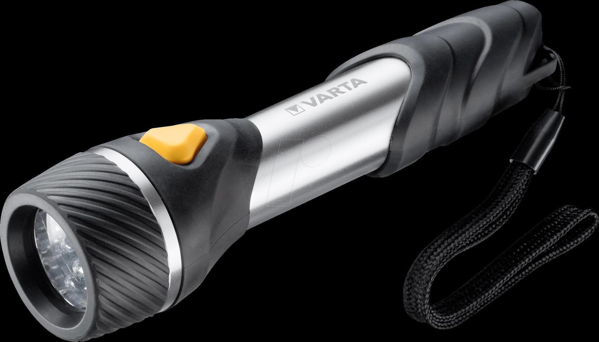 Lanterna VARTA Day Light Multi LED F20 2AA (9 LEDs - 40 lm - Preto, Prateado e Amarelo)