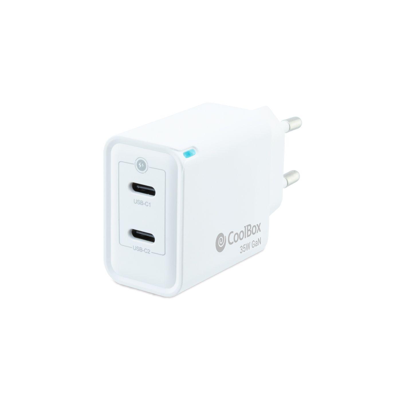 Carregador de Parede COOLBOX COO-CUP-35CC (35 W - Quick Charge 3.0 - Branco)
