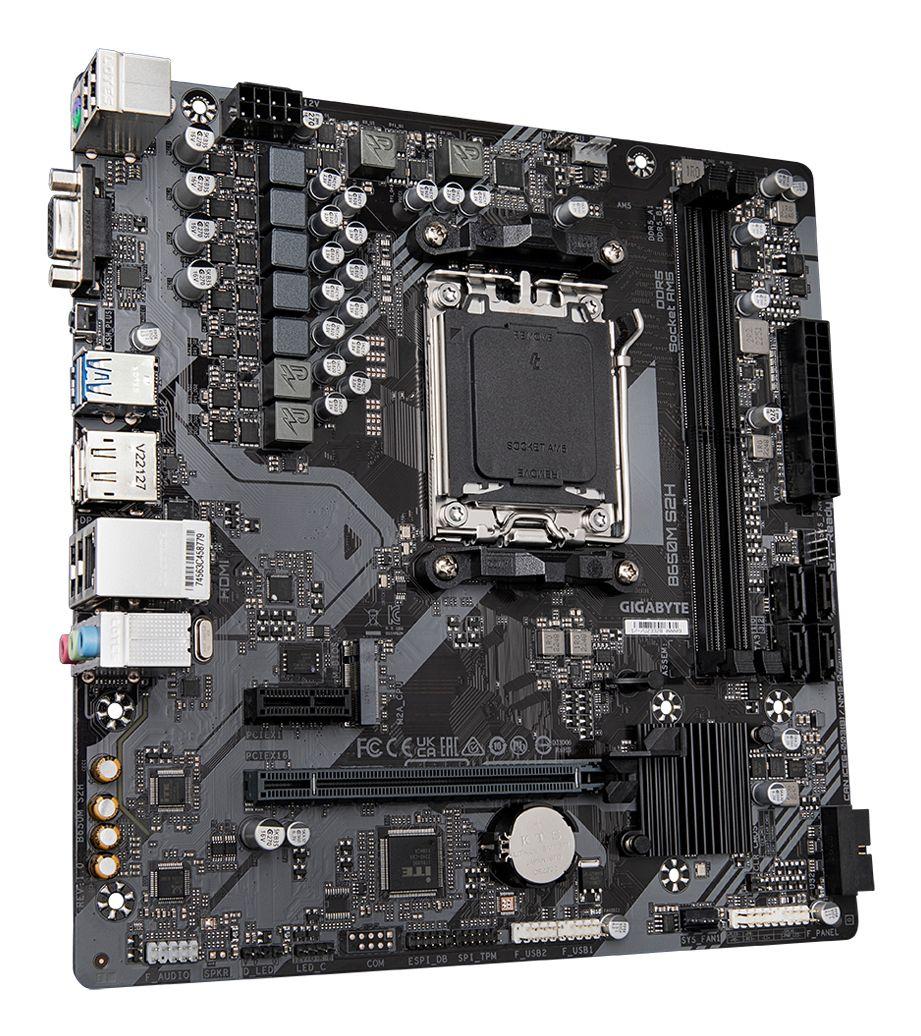 Motherboard GIGABYTE B650M S2H (AM5 - micro ATX - Duplo canal - Castanho) — miniatura 2