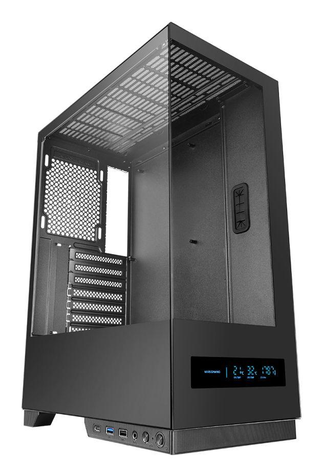Caixa ATX MARS GAMING MCPULSAR (ATX, Micro ATX, Mini-ITX - Midi Tower - Vidro temperado - Preto)