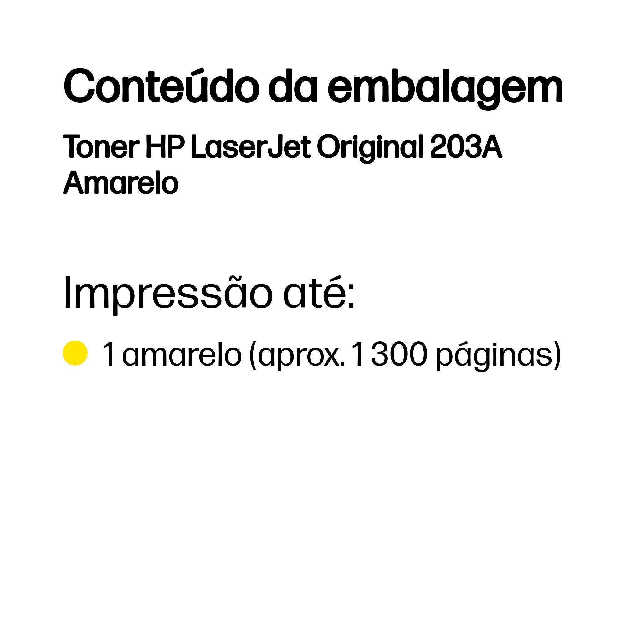 Toner HP 203A CF542A (1300 páginas - Amarelo) — miniatura 3