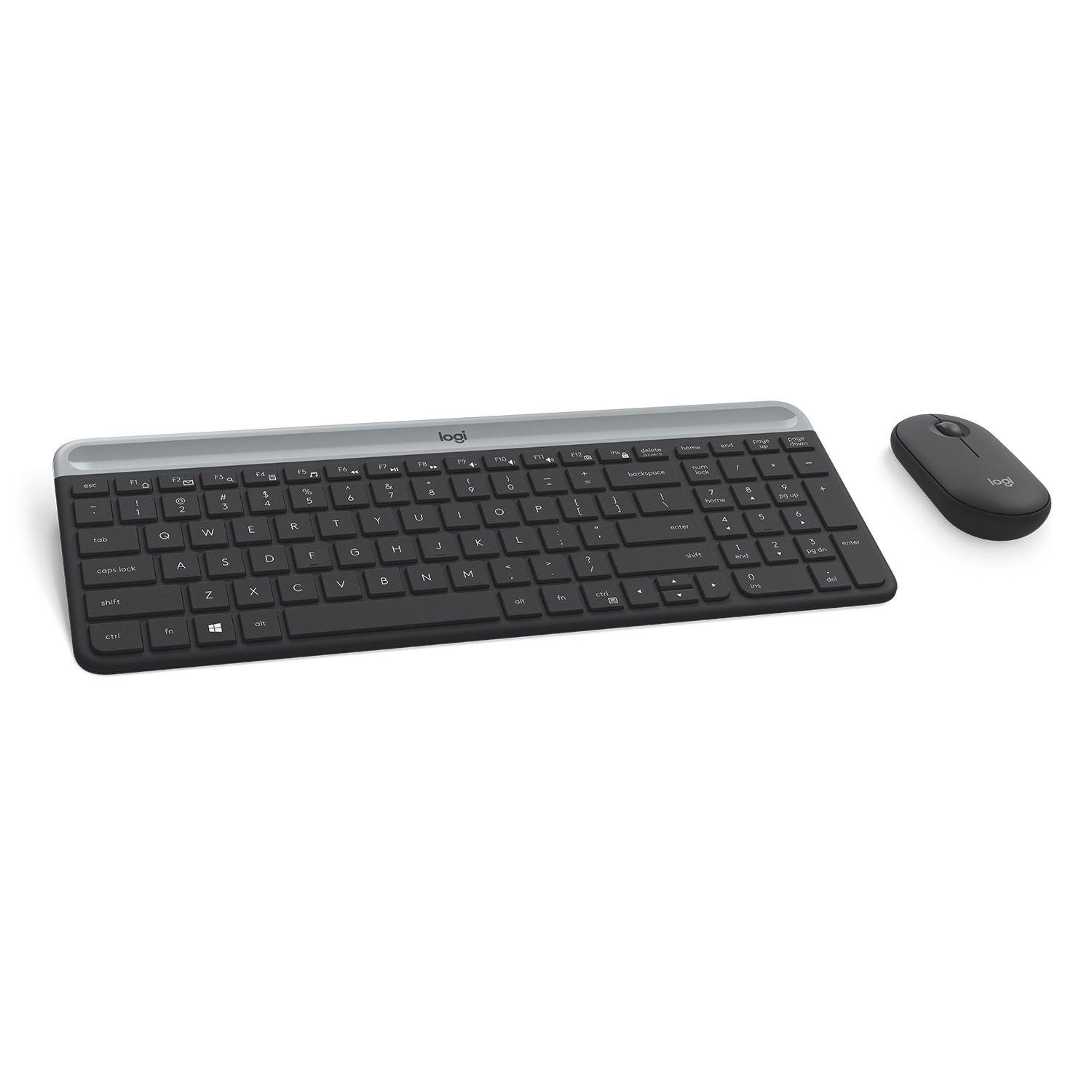 Teclado e Rato LOGITECH Slim MK470 (Belga - Tamanho completo - RF Wireless - Grafite), miniatura 8