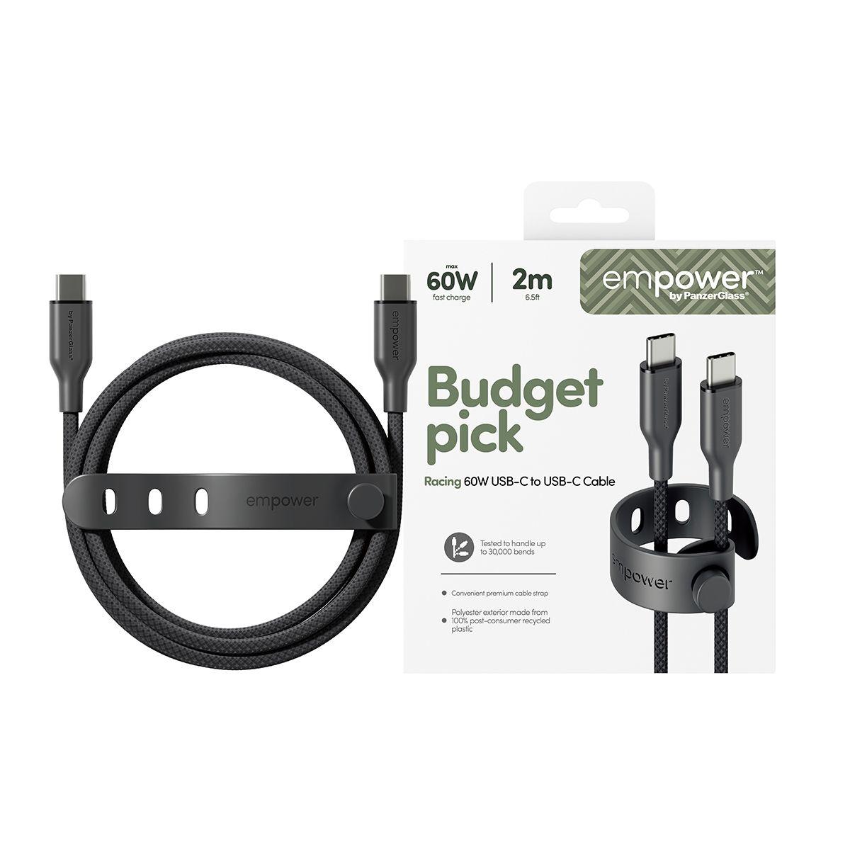 Cabo USB-C para USB-C PANZERGLASS empower™ Racing (2 m - Preto) — miniatura 2