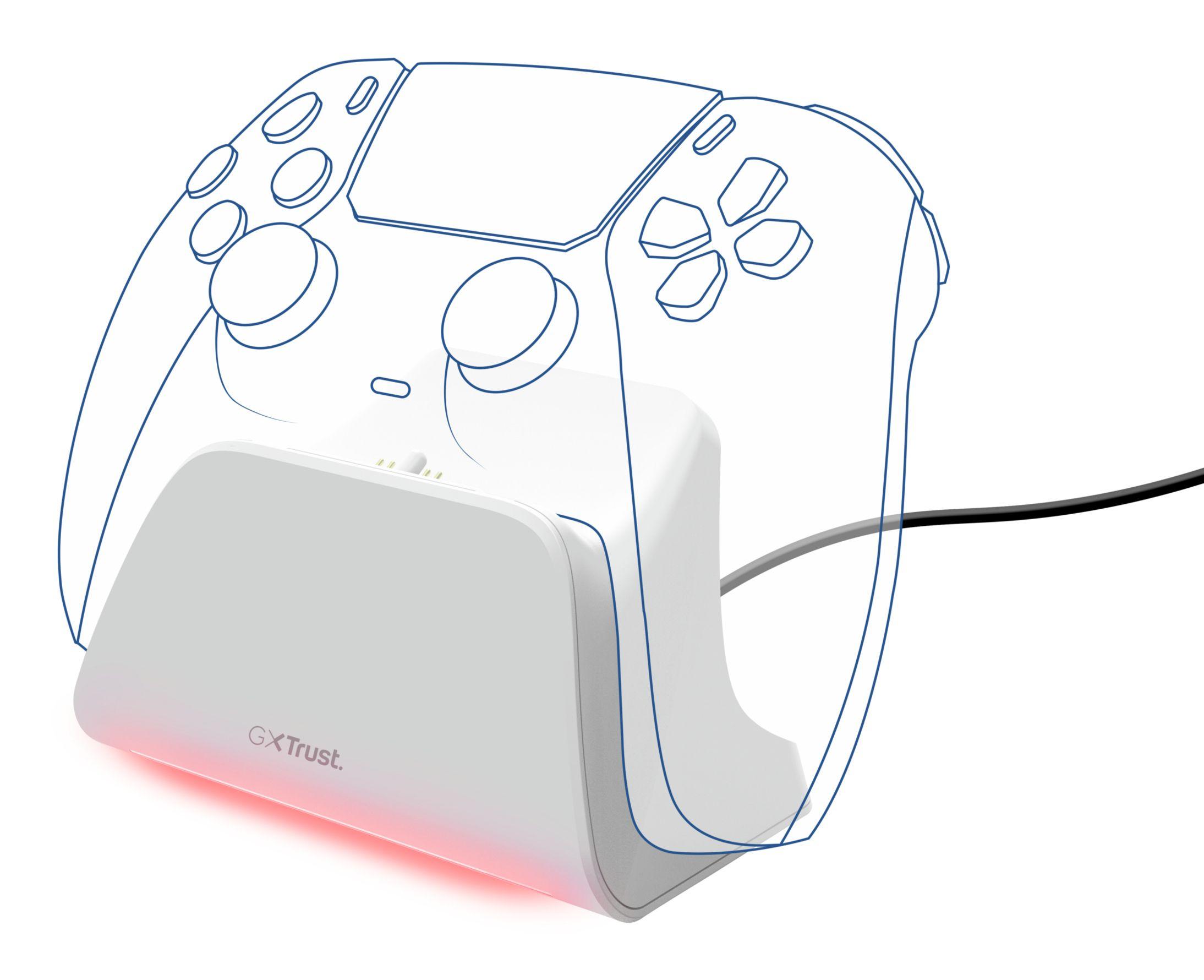 Base de Carregamento Rápido TRUST GAMING GXT 255 (USB Type-A para USB Type-C - PlayStation - Branco) — miniatura 2