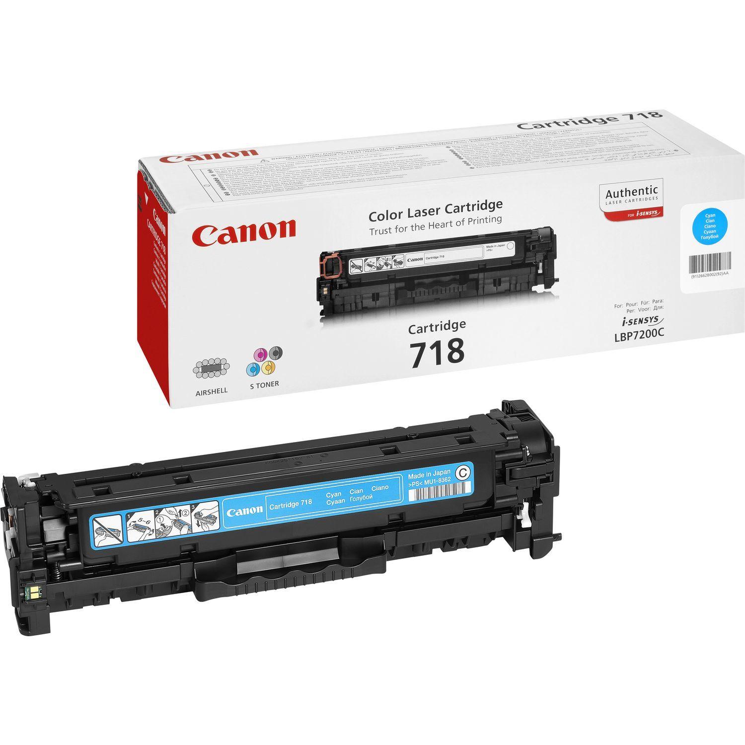 Toner CANON CRG-718C (2900 páginas - Ciano)