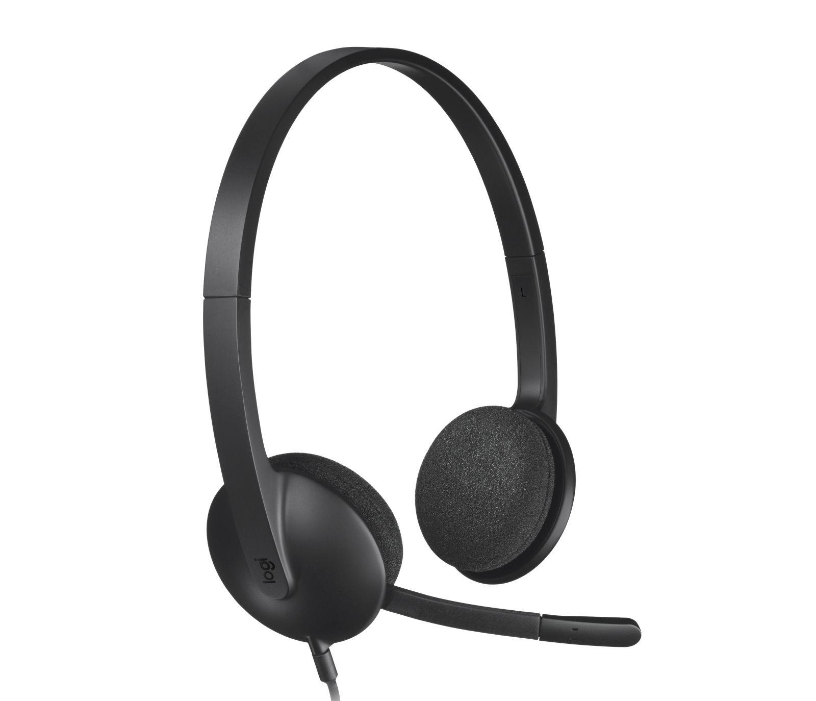 Headset LOGITECH H340 (Binaural - Com fios - Supra-aural - Preto)