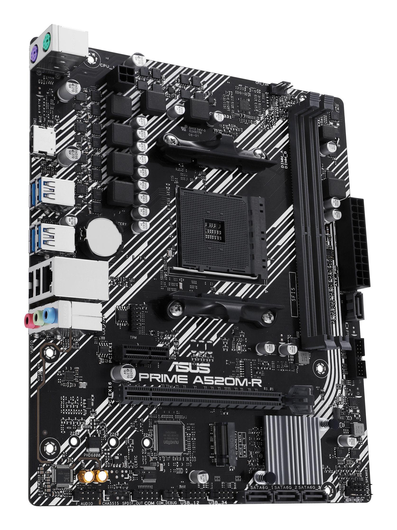 Motherboard ASUS PRIME A520M-R (AM4 - micro ATX - Duplo canal - Preto), miniatura 4