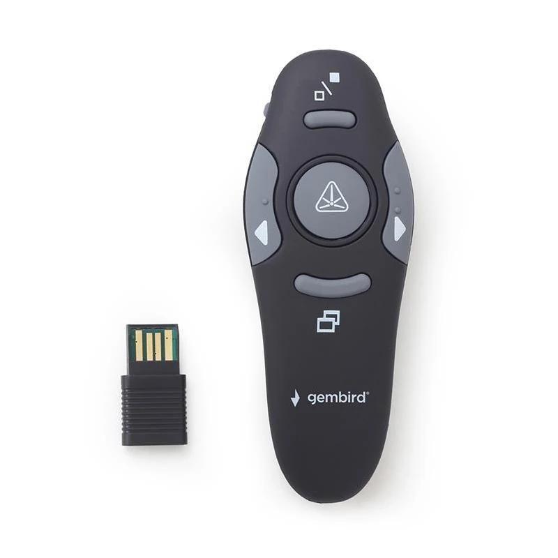 Apresentador Sem Fios GEMBIRD WP-L-11 (RF - USB - Preto)