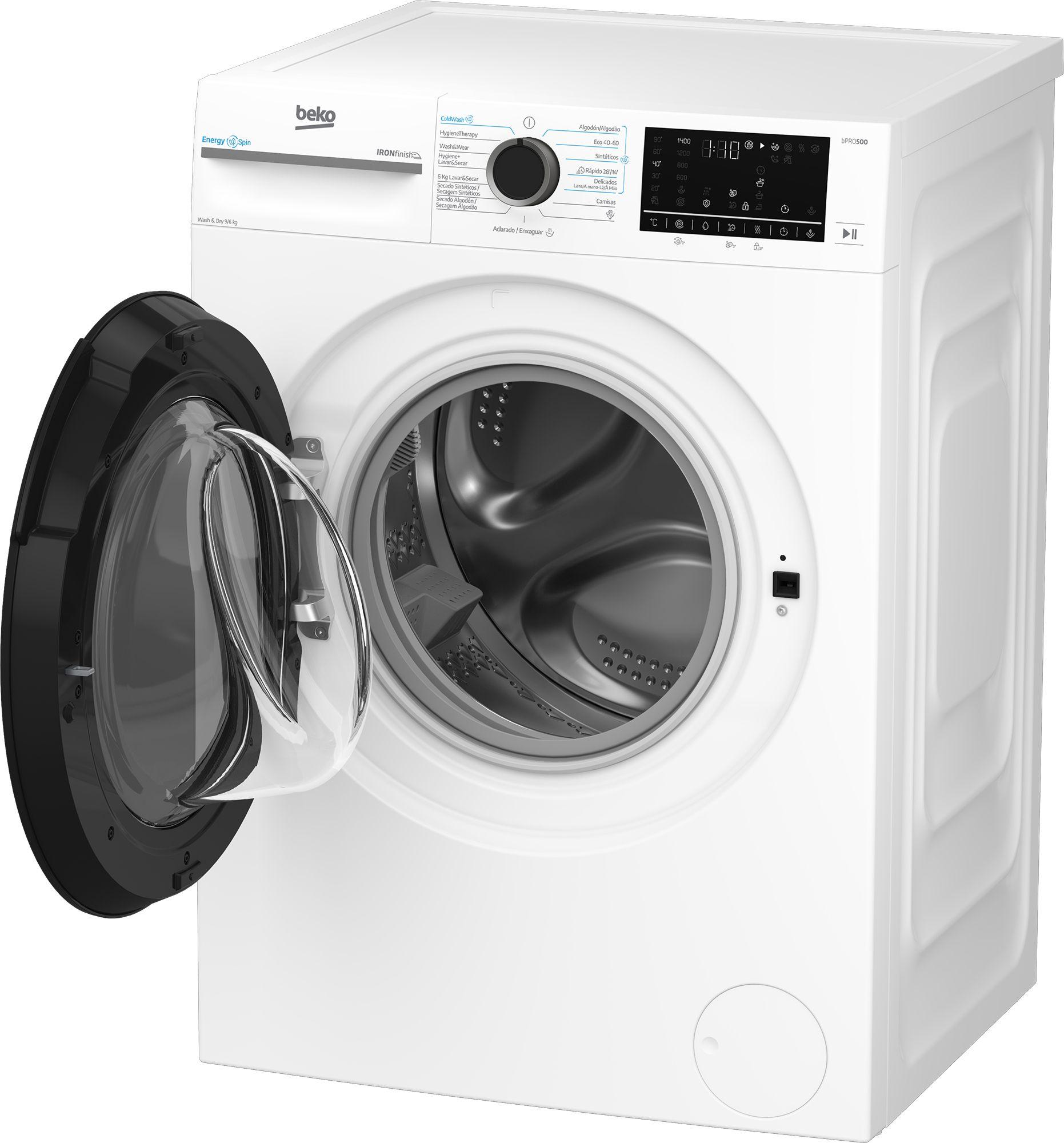 Máquina de Lavar e Secar Roupa Independente BEKO BM5DFT49437WB (B - 9 kg - 6 kg - Branco) — miniatura 7