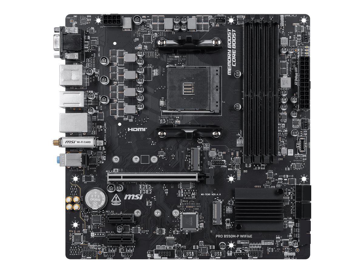 Motherboard MSI PRO B550M-P WiFi6E (AMD AM4 - AMD Ryzen - Micro-ATX)