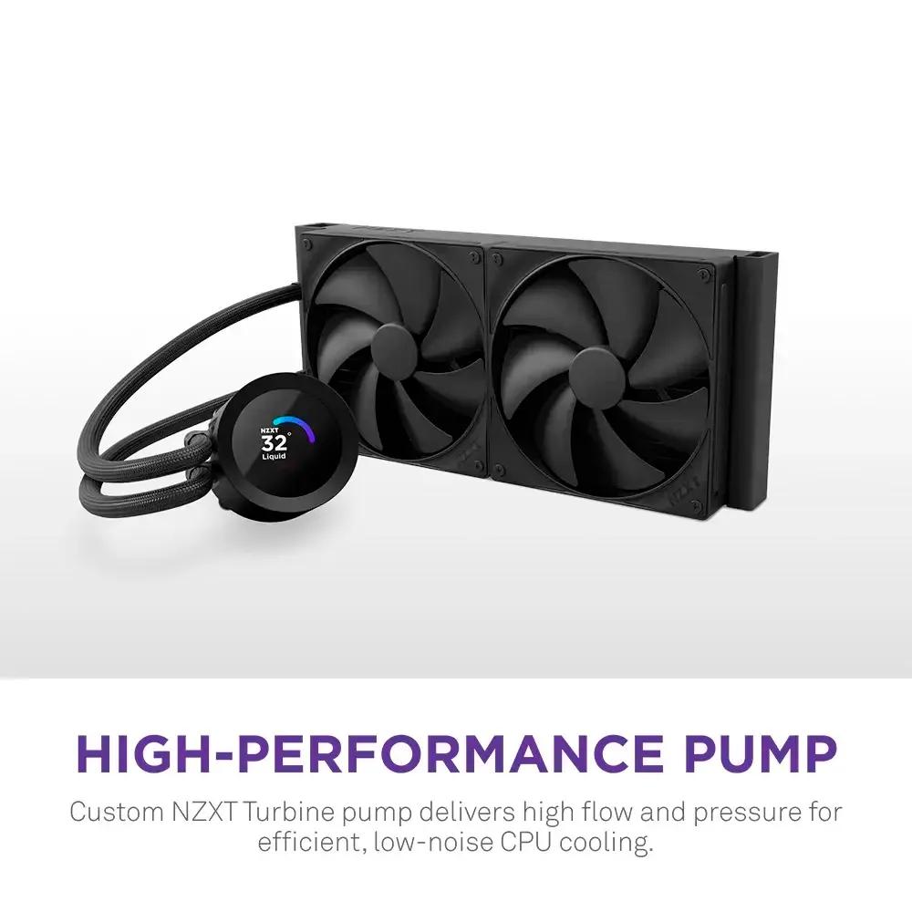 Sistema de Refrigeração Líquida para CPU NZXT Kraken Plus 240 (120 mm - 2000 RPM - 4-pin - Preto) — miniatura 3