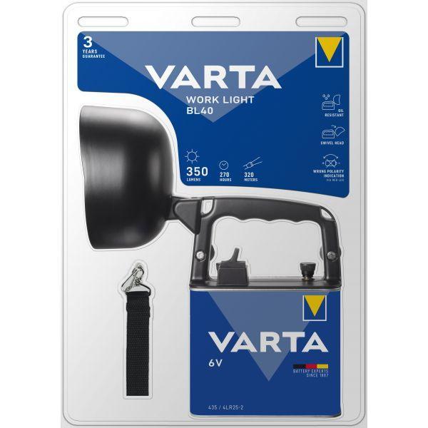 Lanterna de Trabalho VARTA BL40 4LR25-2 (190 lm - 270 h - Preto e Azul)