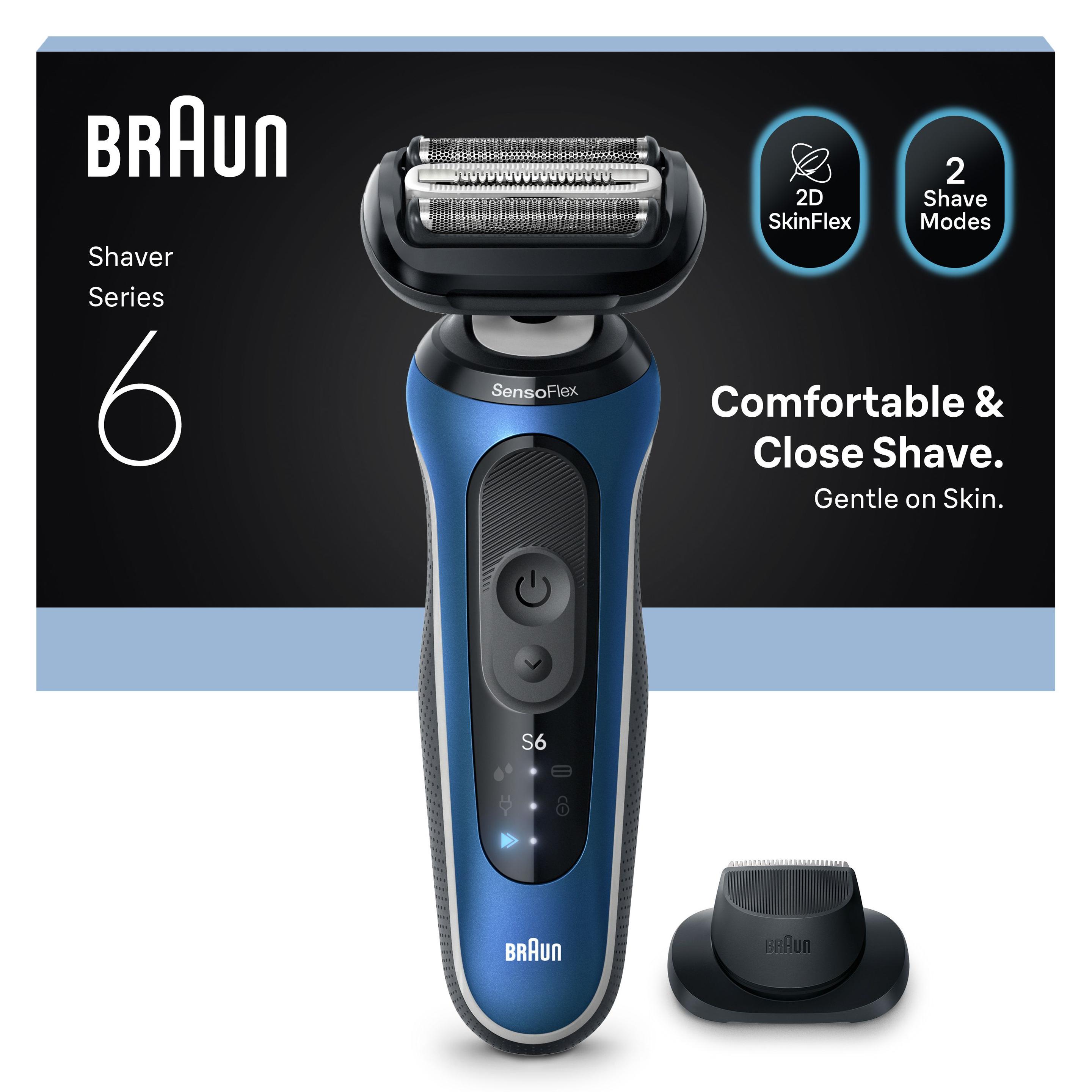 Máquina de Barbear BRAUN Series 6 62-B1200S (Aço inoxidável - Azul), miniatura 3