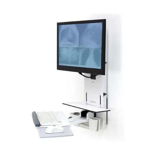 Suporte de Monitor de Parede ERGOTRON StyleView Sit-Stand Vertical Lift, Patient Room 61-080-062 (24" - VESA 75 x 75/100 x 100 mm - Branco), miniatura 2