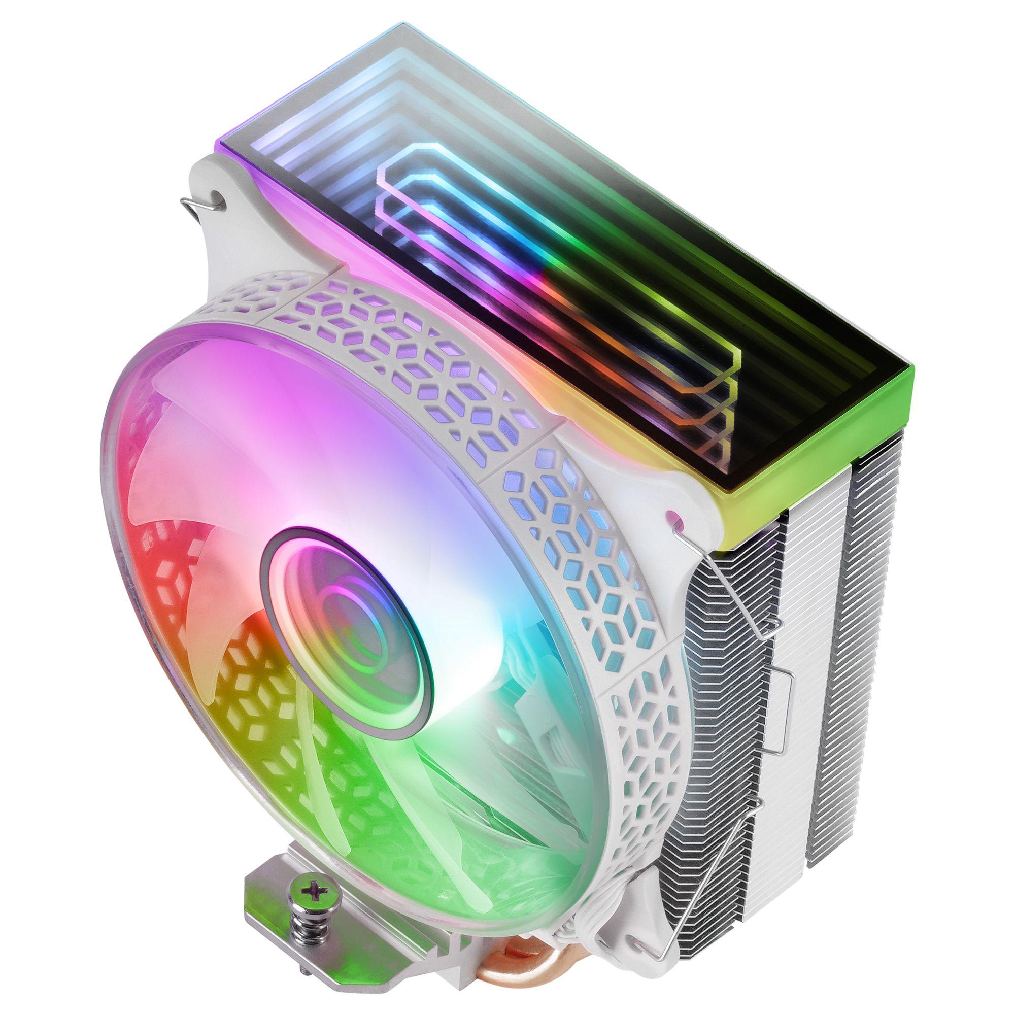 Dissipador CPU MARS GAMING MCPU-VR (120 mm - 1600 RPM - ARGB - Branco), miniatura 2