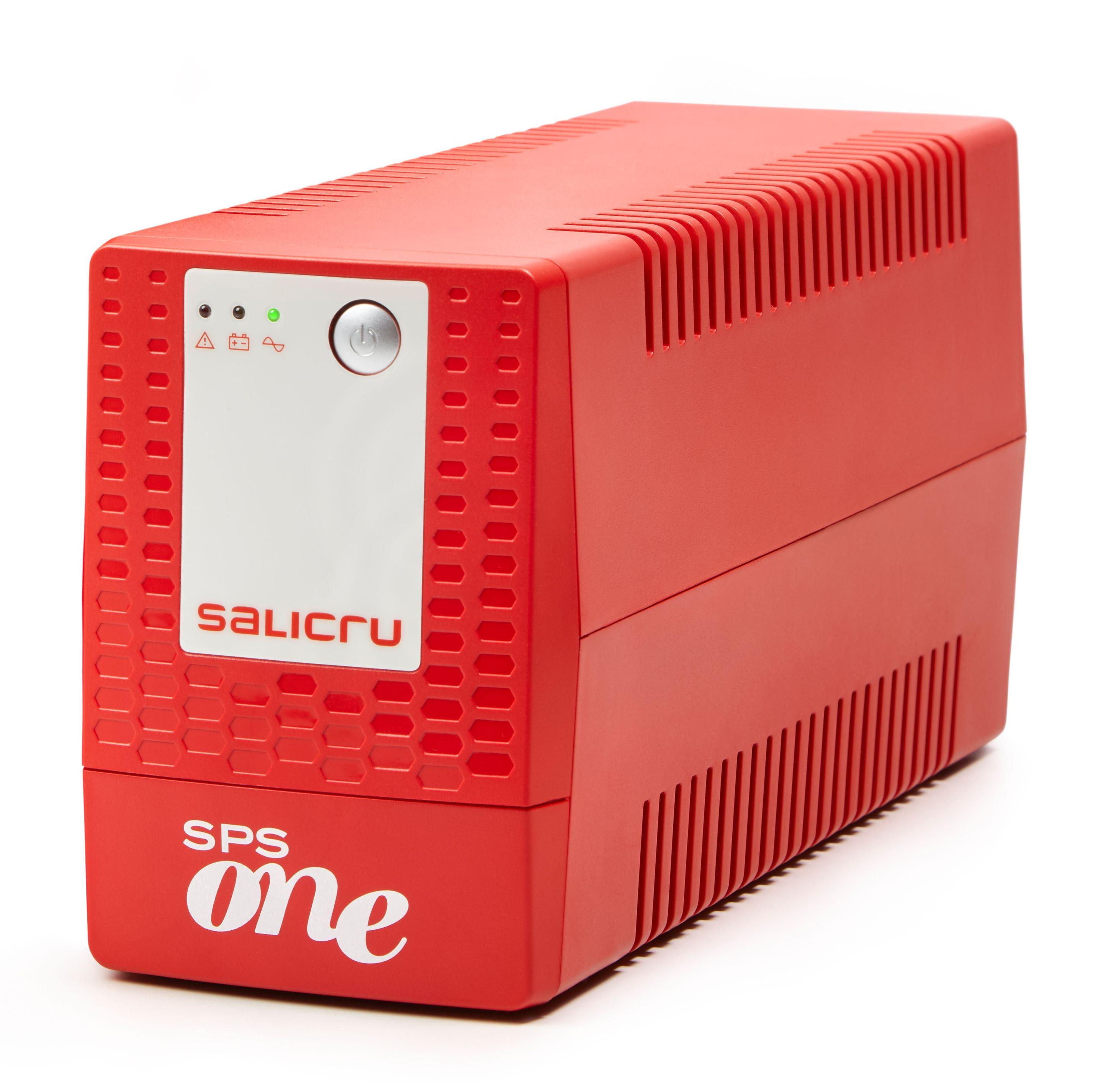 Sistema de Alimentação Ininterrupta SALICRU SPS 500 ONE (RS-232, Cabo USB - Windows, Linux, Unix, Mac - RS-232, USB - Vermelho e Branco)
