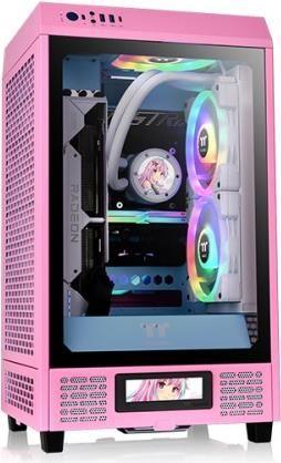 Caixa PC Mini-ITX THERMALTAKE The Tower 200 (mini-ITX - 2,5" - Ferro, vidro temperado - Rosa)