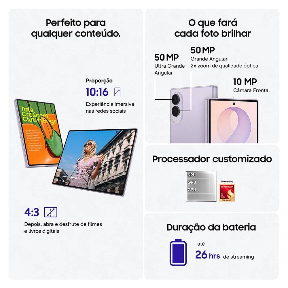 Smartphone SAMSUNG Galaxy Z Fold8 5G (12GB/512GB - 7,6" - Creme), miniatura 3