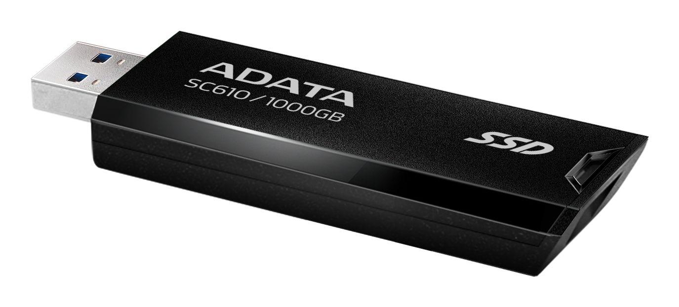 Disco SSD Externo ADATA SC610 (1 TB - Sleeve - USB 3.2 Gen 2 - Preto) — miniatura 4