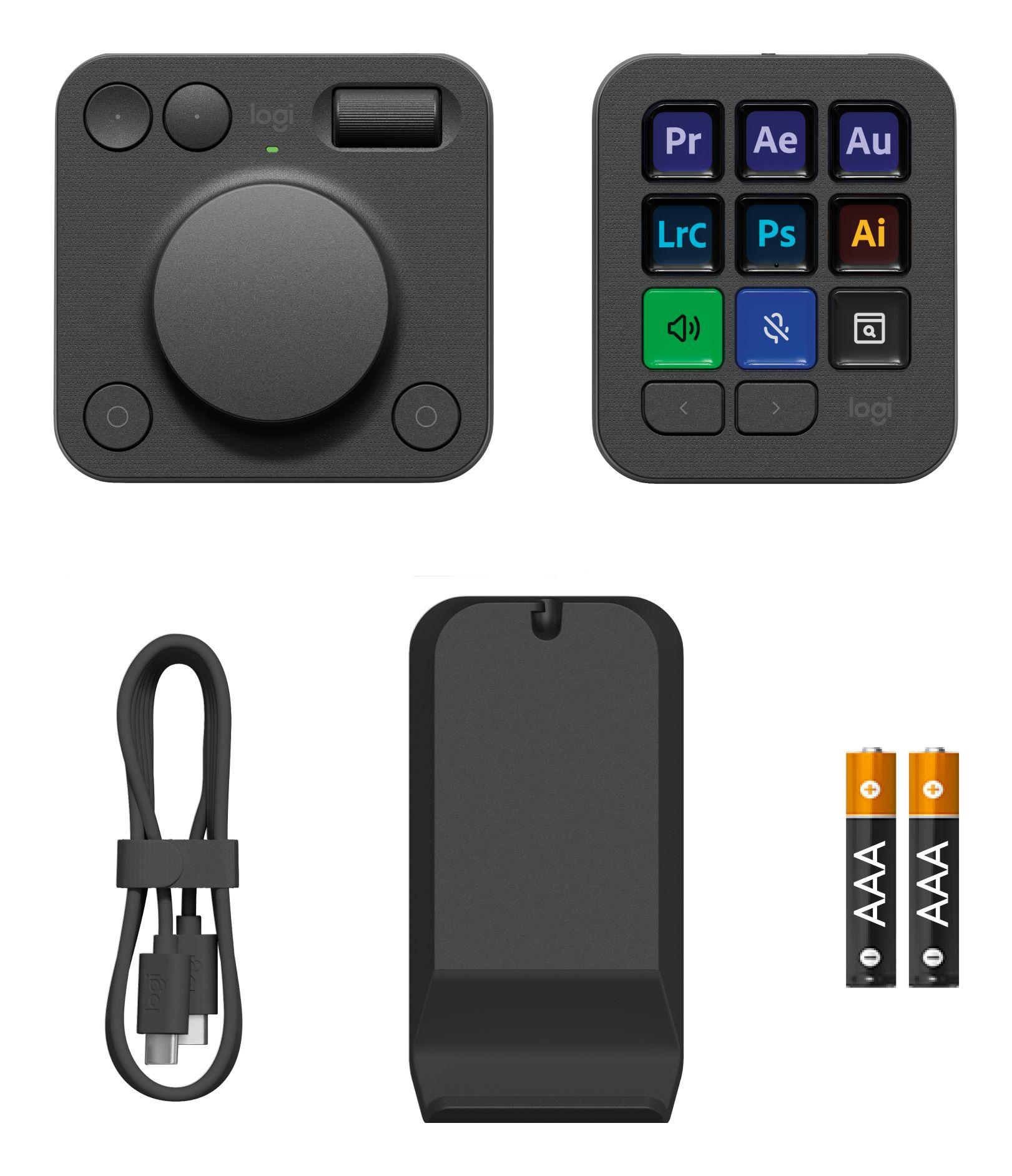 Consola Criativa LOGITECH MX Creative Console (Bluetooth/USB - Grafite), miniatura 3